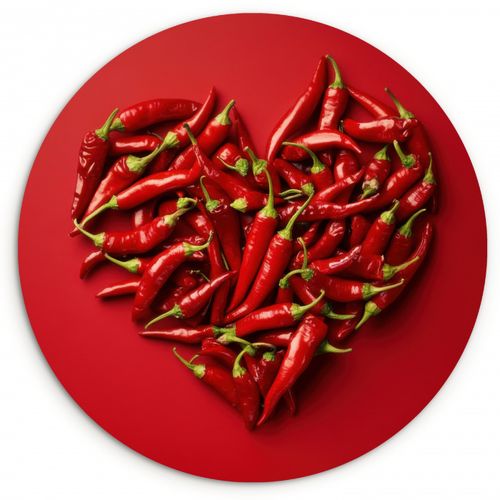 Runde Bilder - Paprika - Rot - Herz