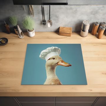 Herdabdeckplatte - Ente - Kochmütze - Süß - Vogel