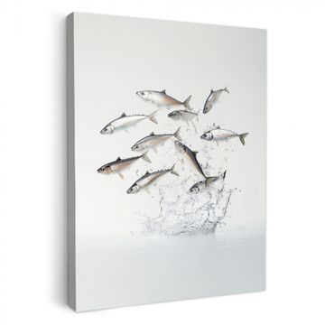 Leinwandbilder - Fisch - Wasser - Weiß