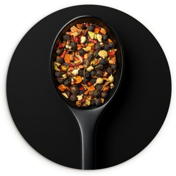 Tableau rond - Herbes - Noir - Cuillère
