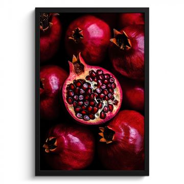 Bilder mit Rahmen - Granatapfel - Rot - Obst