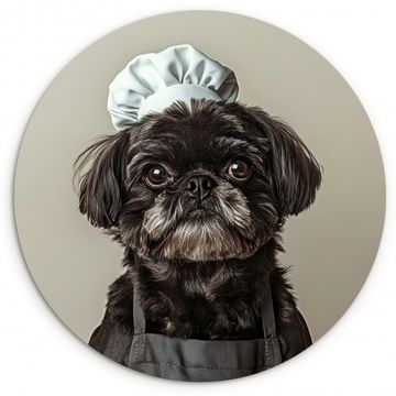 Runde Bilder - Kochkleidung - Schwarz - Hund