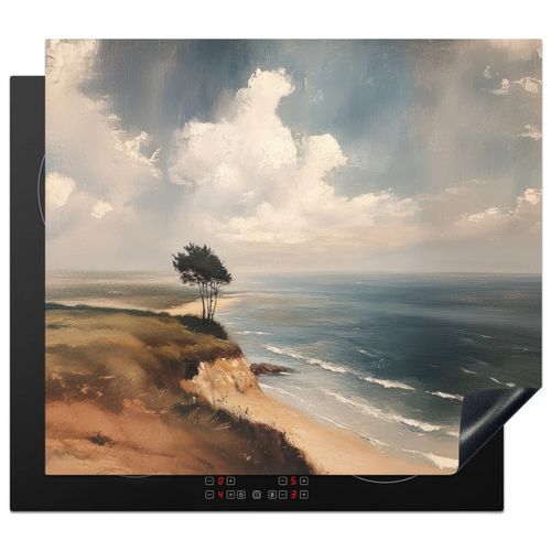 Herdabdeckplatte - Klippe - Meer - Baum