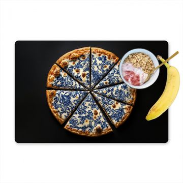 Pizza - Lebensmittel - Delfter Blau - 6 Stück