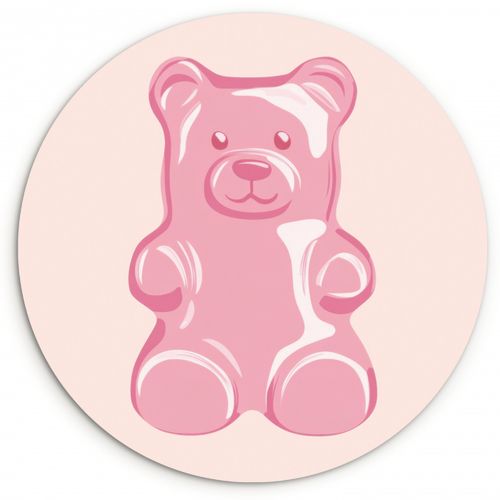 Runde Bilder - Bär - Rosa - Bonbon