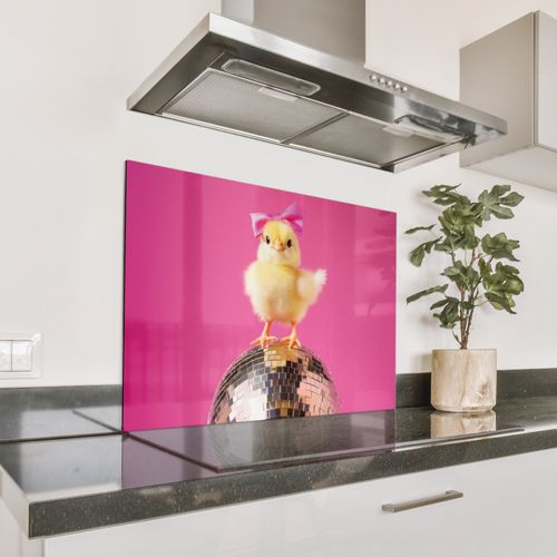 Spritzschutz Küche - Discoball - Küken - Schleife