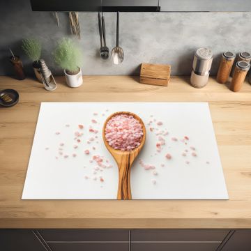 Herdabdeckplatte - Löffel - Salz - Rosa