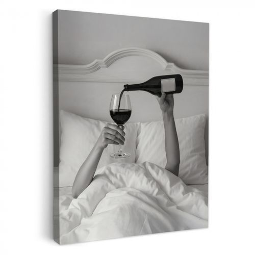 Leinwandbilder - Laken - Arme - Wein - Glas