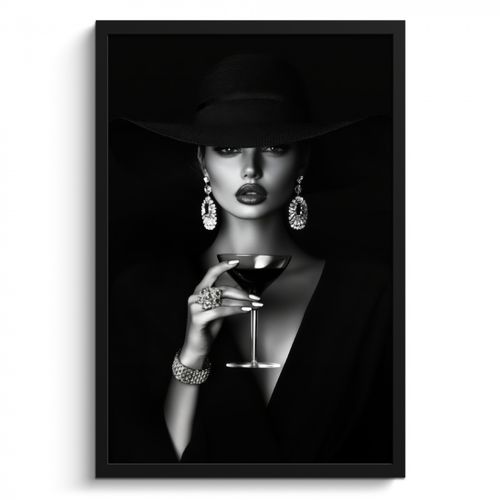 Bilder mit Rahmen - Frau - Cocktail - Schick