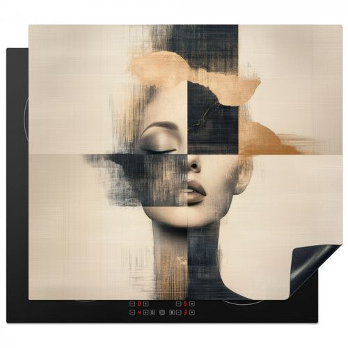 Herdabdeckplatte - Gold - Frau - Rechtecke