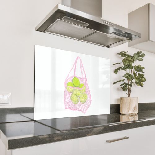 Netztasche - Rosa - Illustration - Limetten