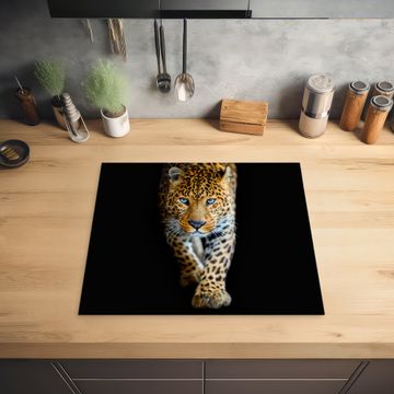 Herdabdeckplatte - Dämmerungsspaziergang eines Leoparden