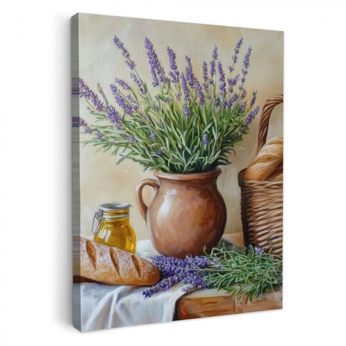 Lavendel - Brot - Stilleben