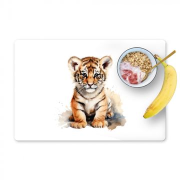 Tischset - Tiger - Wildtiere - Kinder - Aquarell - 6 Stück