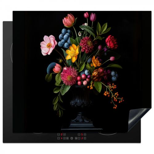 Herdabdeckplatte - Blumen - Fröhlich - Vase