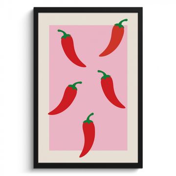 Bilder mit Rahmen - Paprika - Rot - Illustration