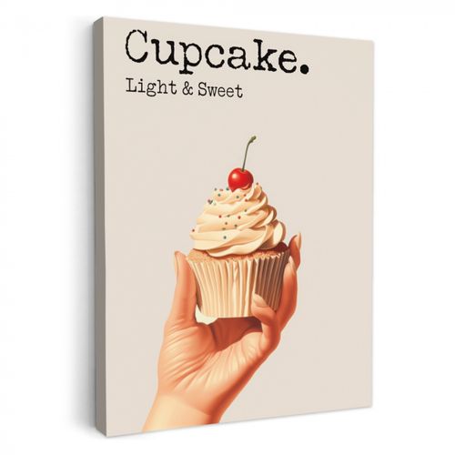 Leinwandbilder - Cupcake - Süß - Kirsche