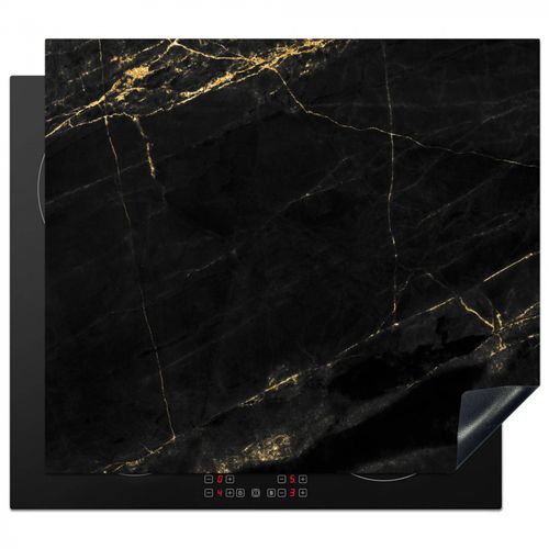 Herdabdeckplatte - Golden Lightning in Ebenholz