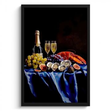 Bilder mit Rahmen - Champagner - Luxus - Austern