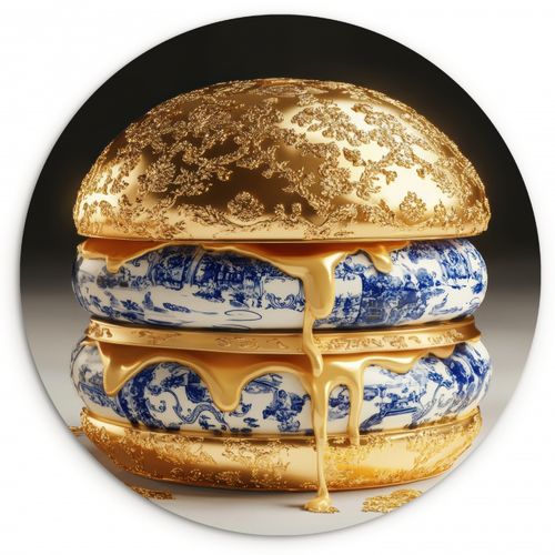 Runde Bilder - Delfter Blau - Gold - Citizen
