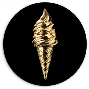 Runde Bilder - Eiscreme - Gold - Schwarz - Lebensmittel