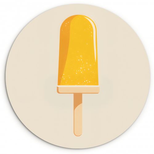 Runde Bilder - Eis am Stiel - Orange - Wasser