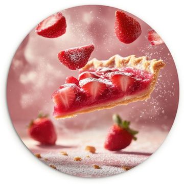 Runde Bilder - Erdbeere - Torte - Essen - Rosa