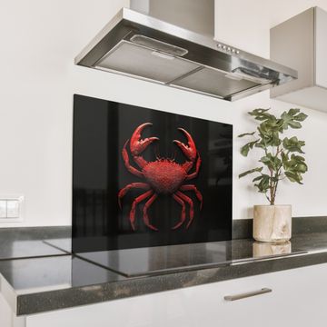 Spritzschutz Küche - Krabbe - Rot - Fisch - Krustentiere