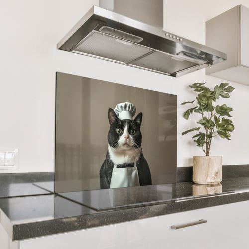 Spritzschutz Küche - Katze - Kochkleidung - Schwarz - Weiß