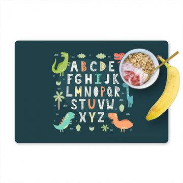 Tischset - Illustration des Alphabets und der Dinosaurier - 6 Stück