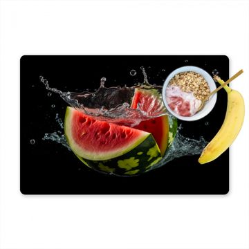 Tischset - Wassermelone - Schwarz - Wasser - Obst - Melone - 6 Stück