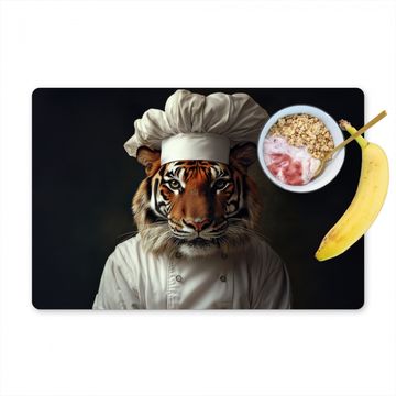 Tischset - Tiger - Kochbekleidung - Braun - 6 Stück