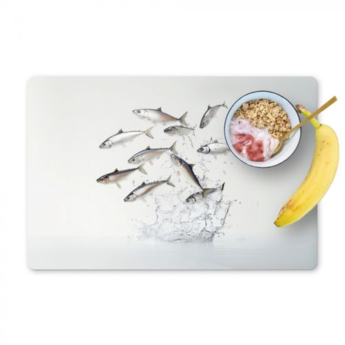 Tischset - Fisch - Wasser - Weiß - 6 Stück