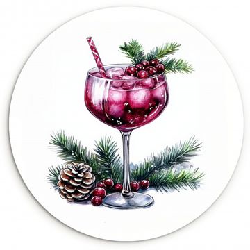 Runde Bilder - Winter - Cocktail - Dekoration - Getränk - Weihnachten