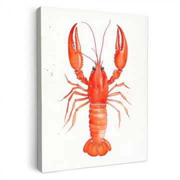 Leinwandbilder - Hummer - Aquarell - Orange