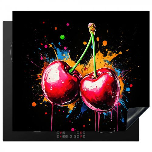 Kirschen - Obst - Graffiti - Farbe - Abstrakt - Modern - Farbenfroh