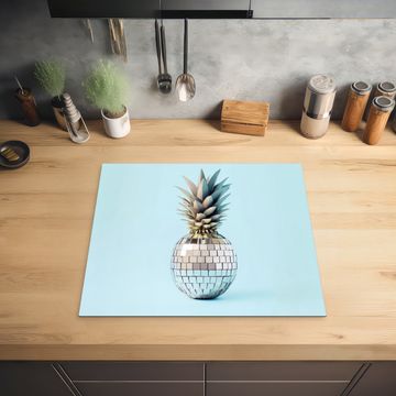 Herdabdeckplatte - Blau - Ananas - Disco - Discoball