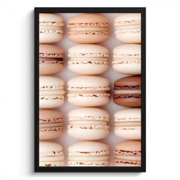 Bilder mit Rahmen - Makronen - Beige - Braun