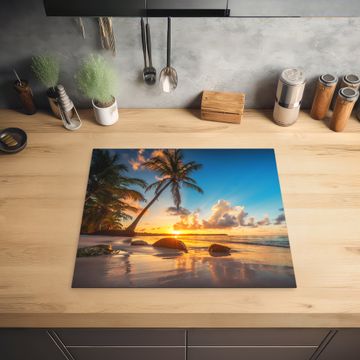 Herdabdeckplatte - Paradiesisches Sonnenuntergangspanorama