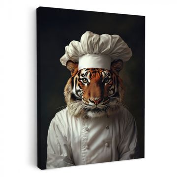 Leinwandbilder - Tiger - Kochbekleidung - Braun
