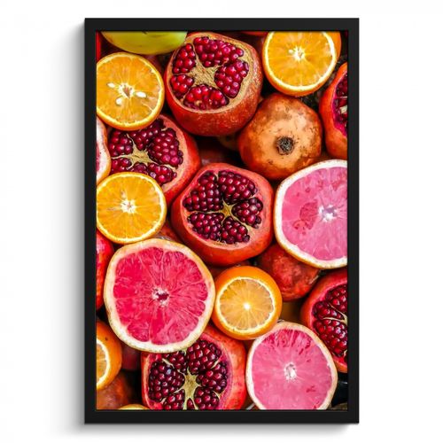 Bilder mit Rahmen - Zitrus und Granatapfel Mosaik