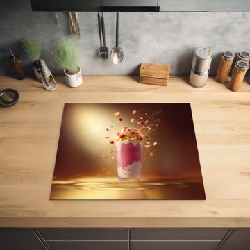Herdabdeckplatte - Himbeere - Smoothie - Getränk - Rosa