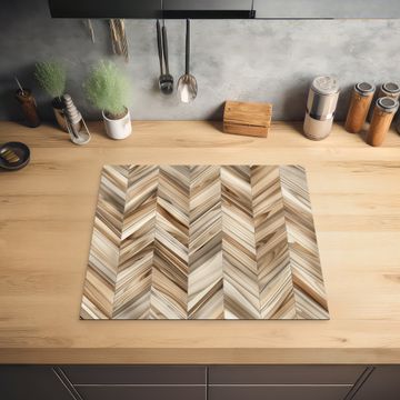Herdabdeckplatte - Sunburst in Holz