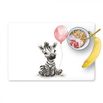 Tischset - Zebra - Baby - Tiere - Rosa Luftballon - 6 Stück