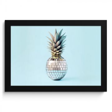 Bilder mit Rahmen - Blau - Ananas - Disco - Discoball