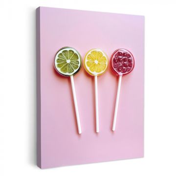 Leinwandbilder - Lollipop - Bonbon - Zitrusfrucht