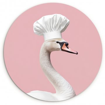 Runde Bilder - Schwan - Kochmütze - Schön - Klassisch