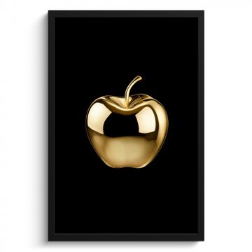 Bilder mit Rahmen - Apfel - Gold - Chrom - Schwarz