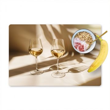 Tischset - Wein - Weingläser - Weiß - 6 Stück