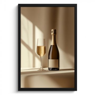 Bilder mit Rahmen - Champagner - Beige - Schatten - Blasen